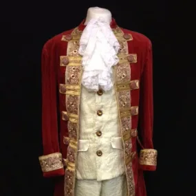 18th Century Court Gent in Ruby and Gold