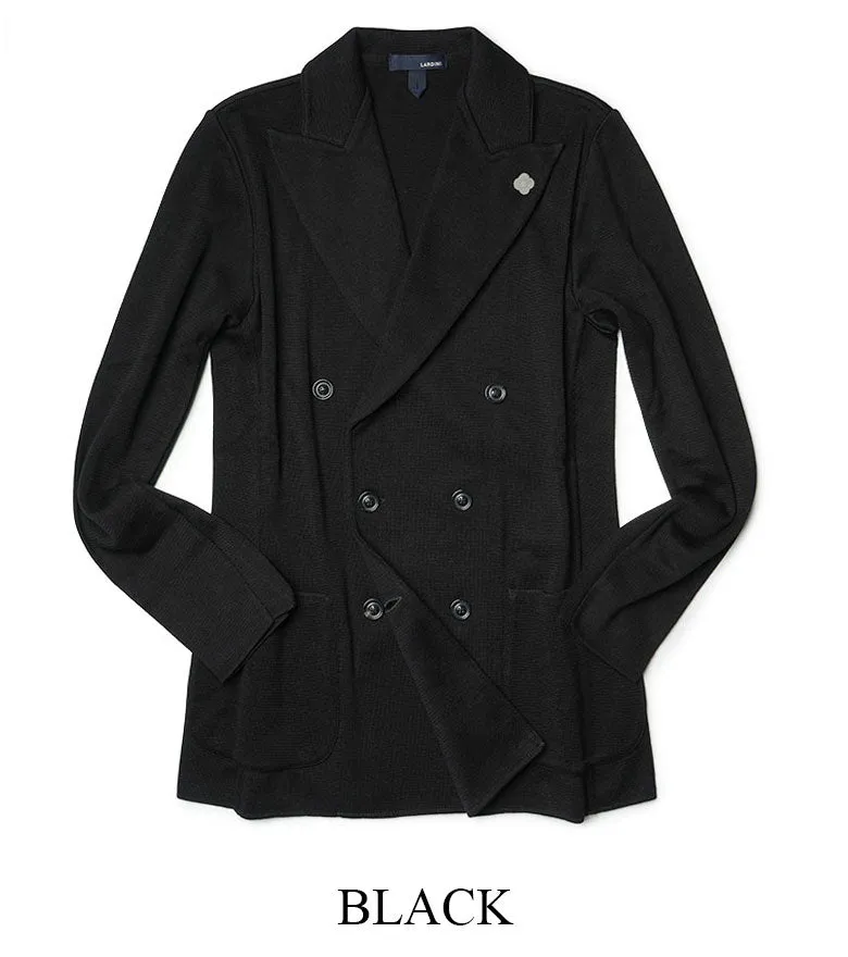 【78800円→39400円】LARDINI ラルディーニ ニットジャケット ダブル 春夏 ジャケット ドライコットン サマーニット