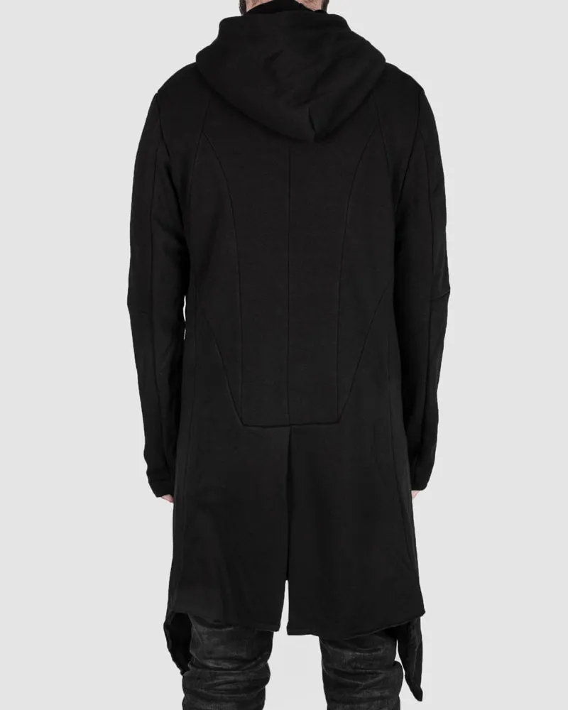 Asymmetric hooded cardigan
