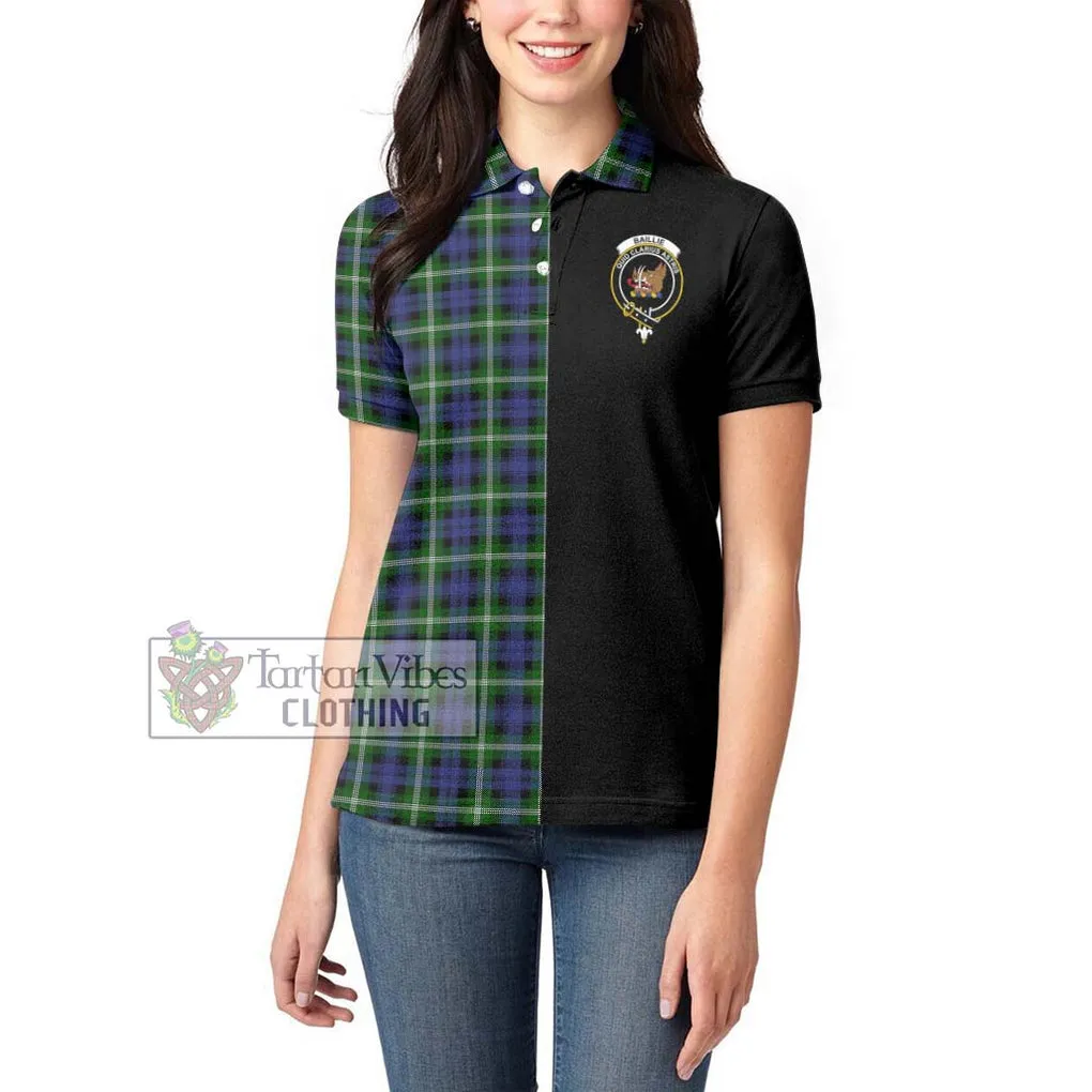 Baillie (Bailey) Tartan Women's Polo Shirt with Family Crest and Half Of Me Style