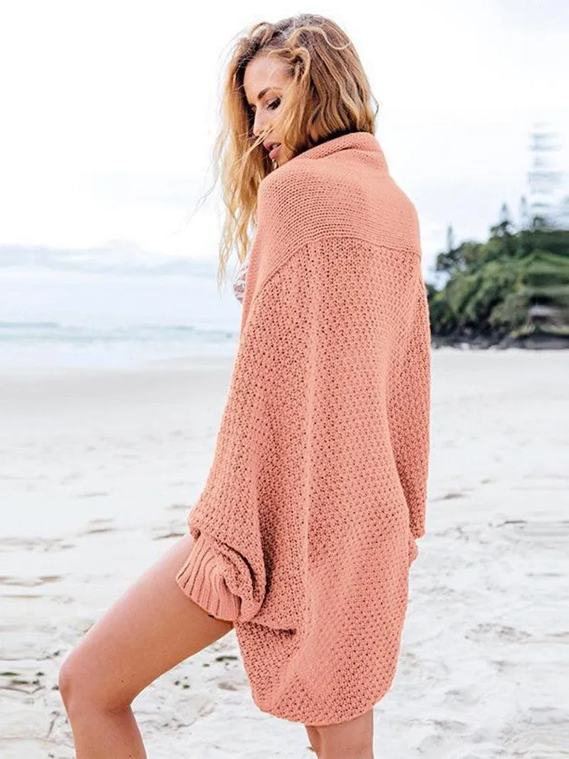 Bat Ssleeve Plus Size Knitted Cardigan Sweater