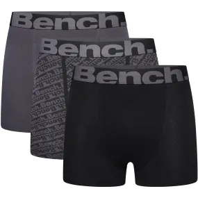 Bench Mens Vildar 3 Pack Elasticated Boxer Shorts