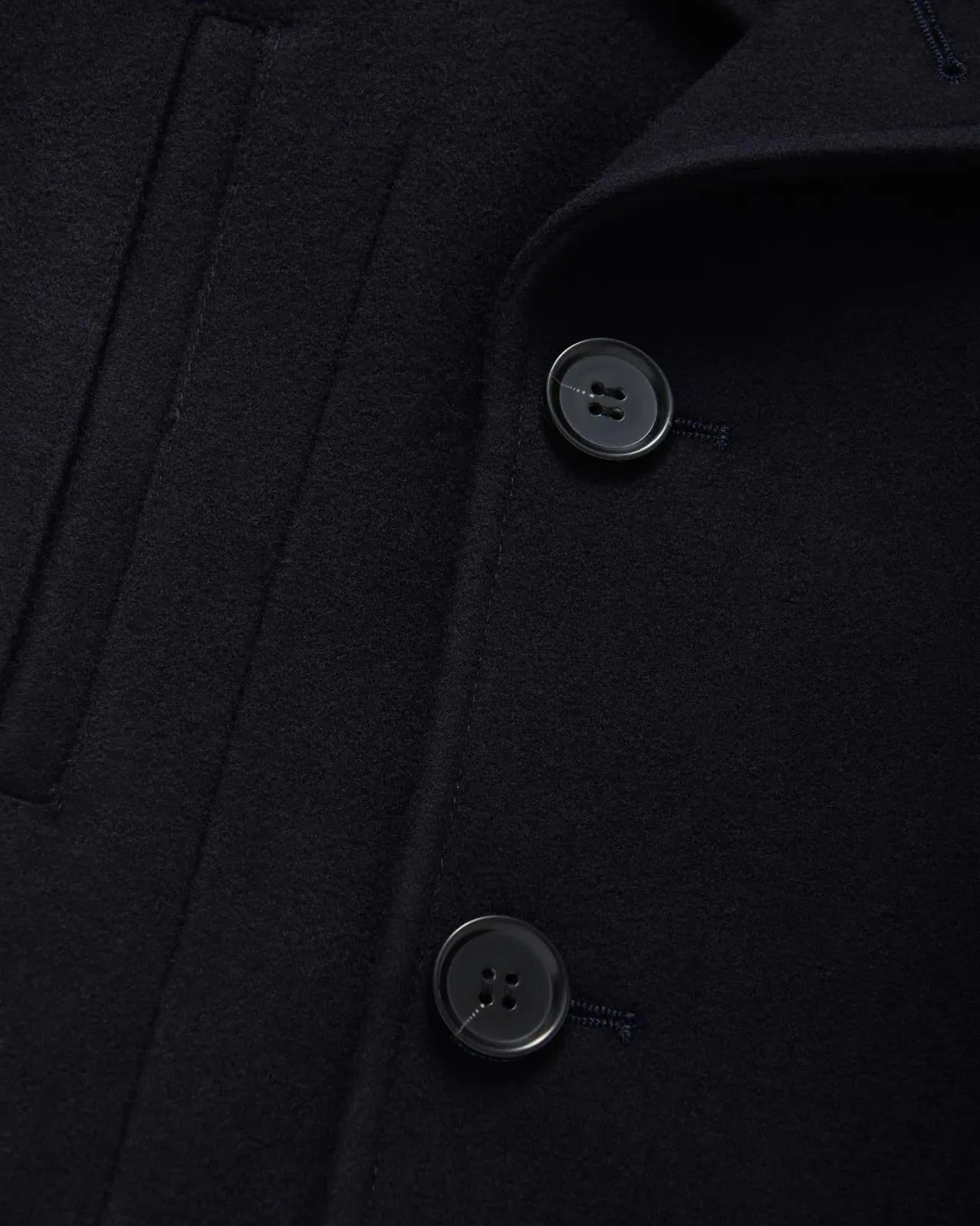 Bernard Weatherill Double Breasted Wool Peacoat Navy Blue
