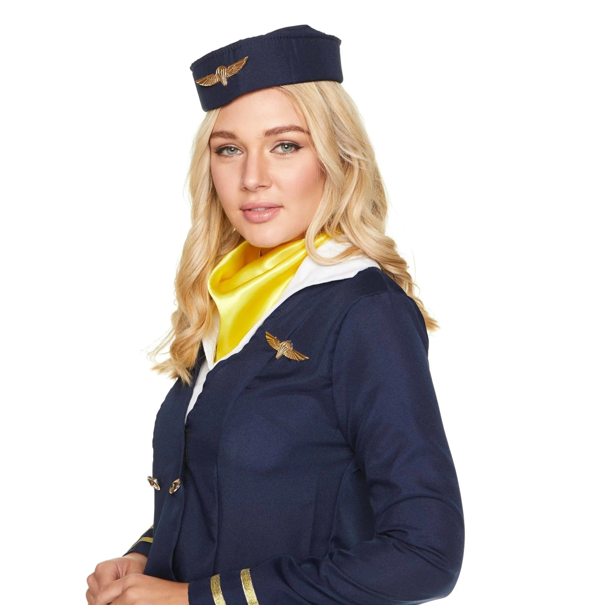 Blue Flight Attendant Costume - Buy Online Only
