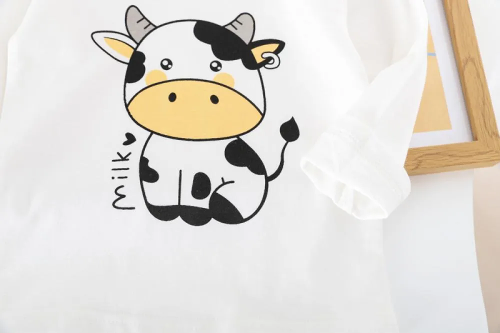 Boys Western Style Cartoon Hooded Suit Spring and Autumn Three Piece Set Wholesale Baby Boys Clothes