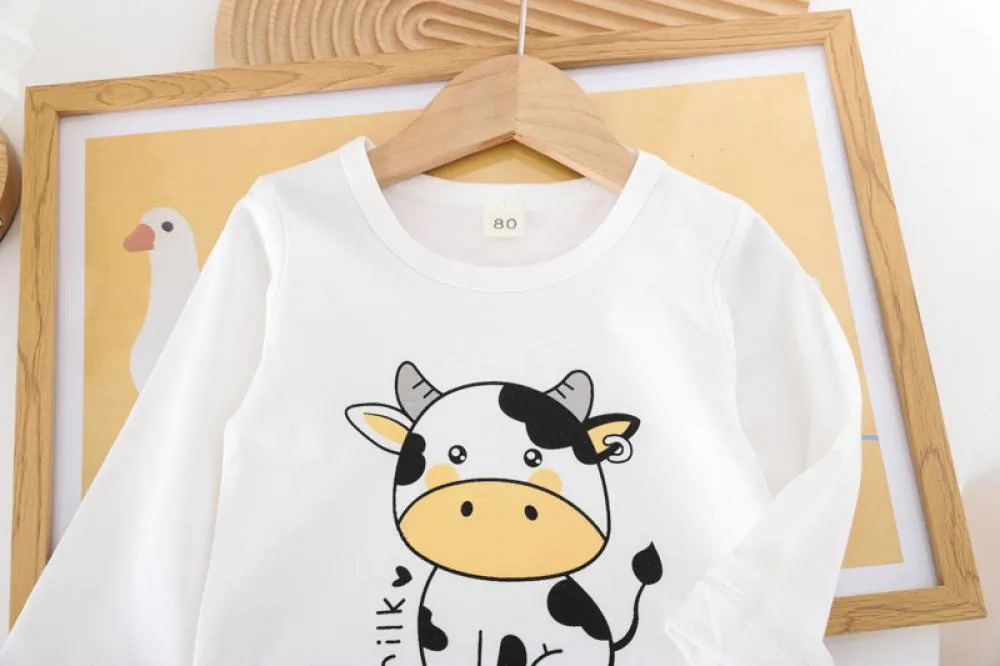 Boys Western Style Cartoon Hooded Suit Spring and Autumn Three Piece Set Wholesale Baby Boys Clothes
