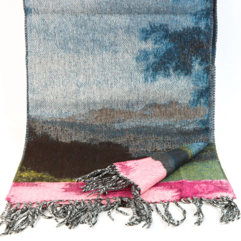 Cashmere Feel Scarf - Blue
