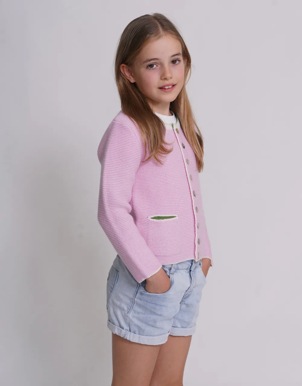 Cashmere Mountain Cardigan in Rose