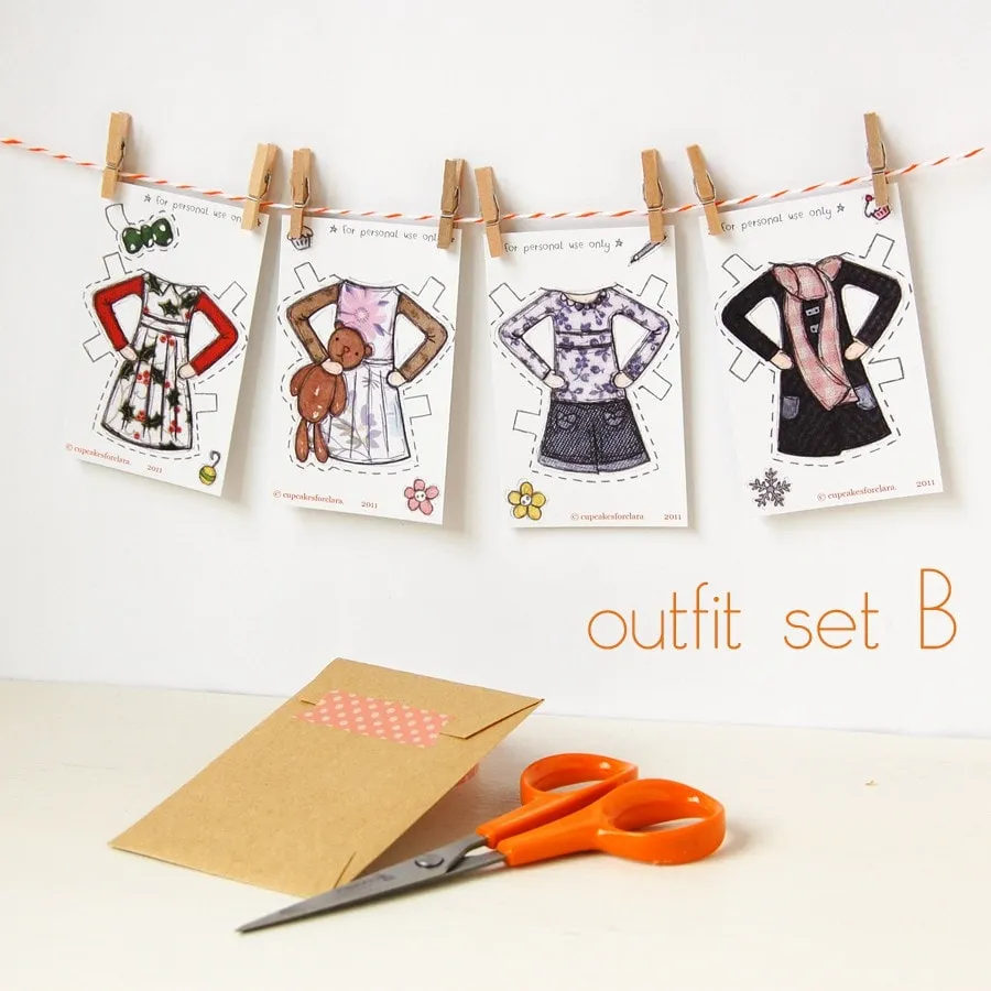 Clara Paper Doll Signature Outfits