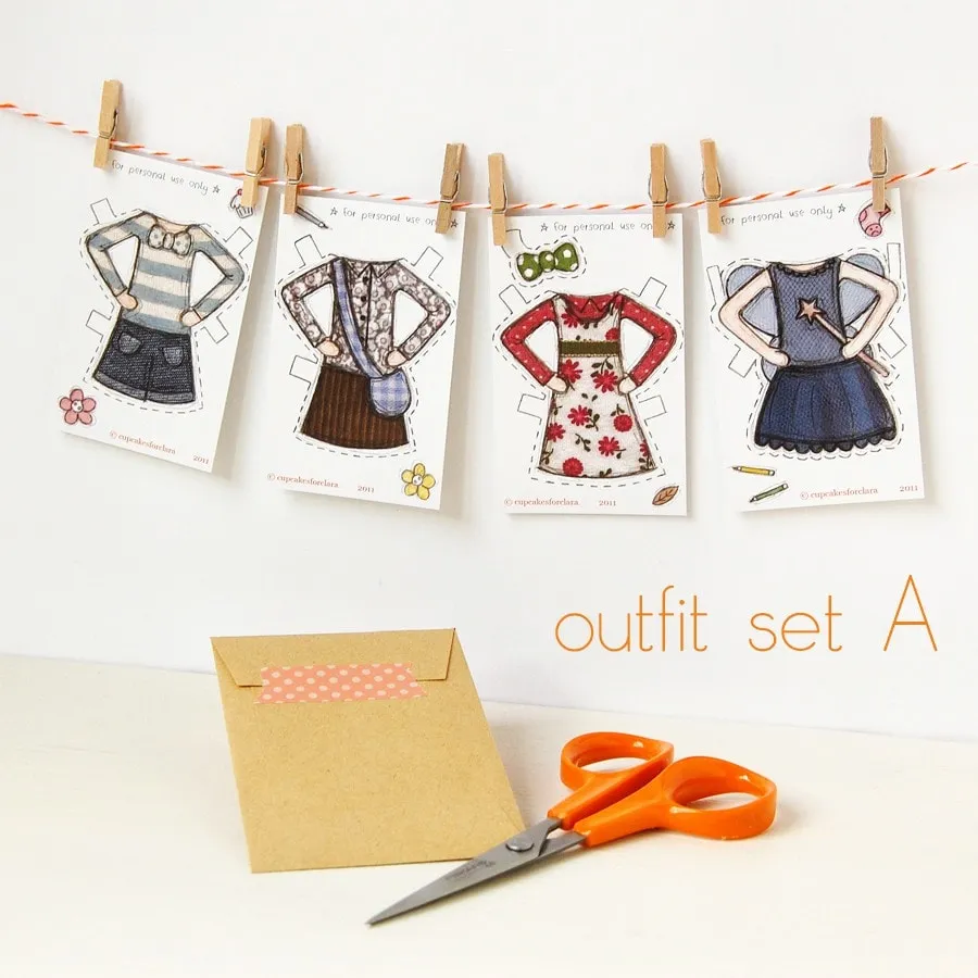Clara Paper Doll Signature Outfits