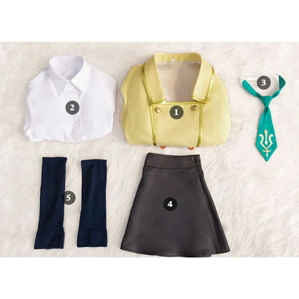 Code Geass C.C. Yellow Uniform Party Carnival Halloween Cosplay Costume
