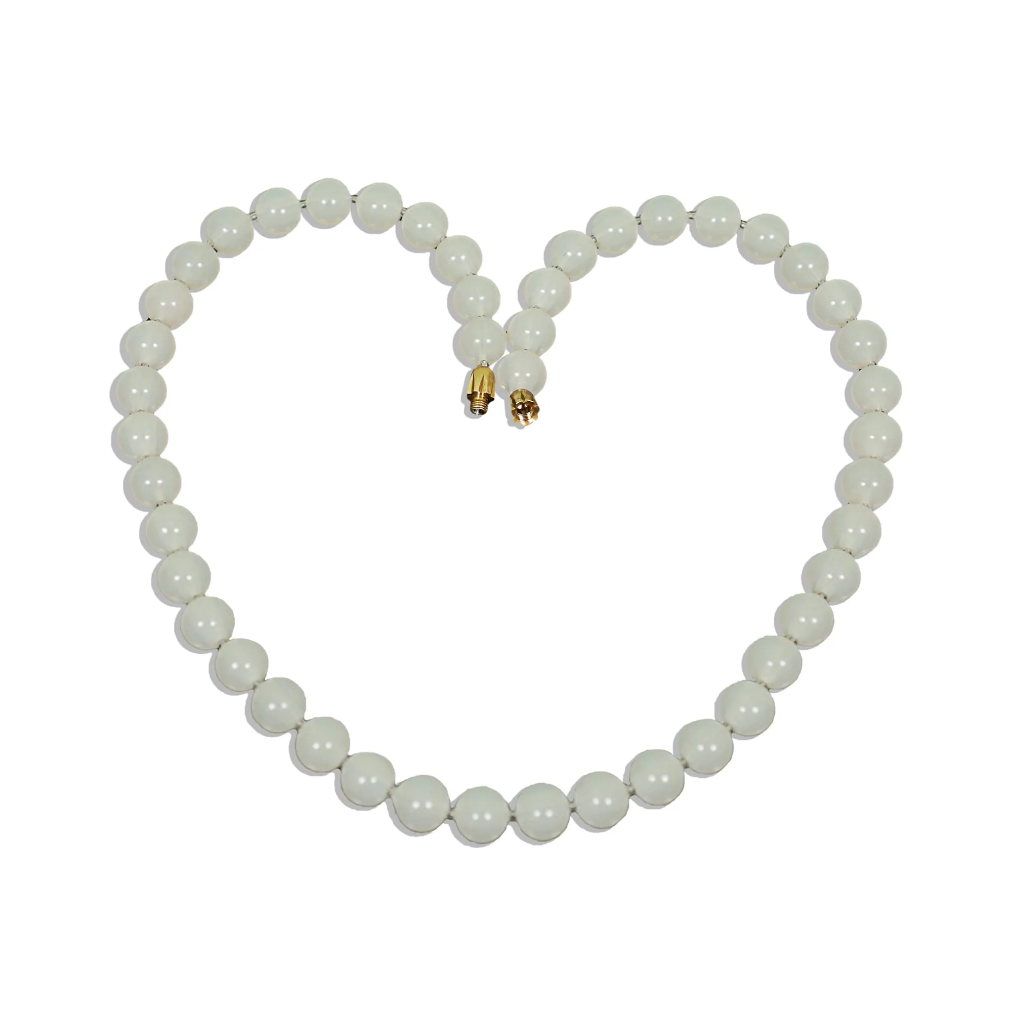 Conybio FIR Necklace and Bracelet Set : Helpful for Asthma, Heart Diseases, Blood Pressure - Beautiful Pearl White Necklace & Bracelet (1 Set)