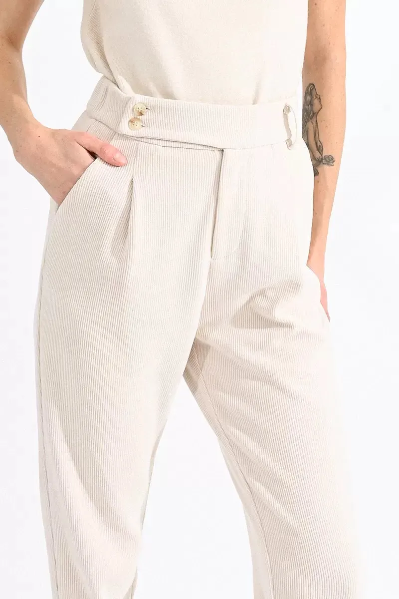 Corduroy Pants in Off White