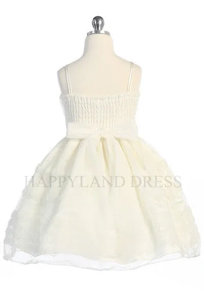 D3489 Rosette on Soft Tulle Dress (5 Diff. Colors)