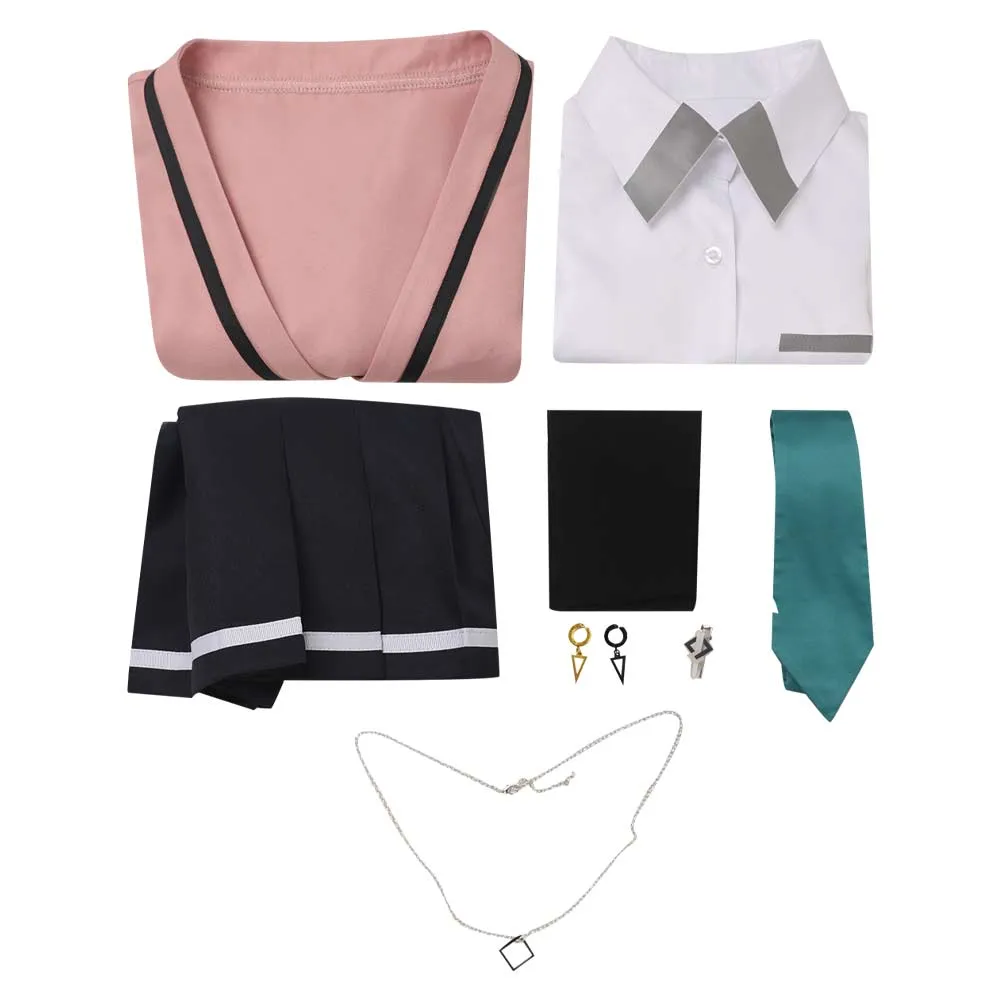 Days with My Stepsister Saki Ayase Women Pink Outfit Party Carnival Halloween Cosplay Costume