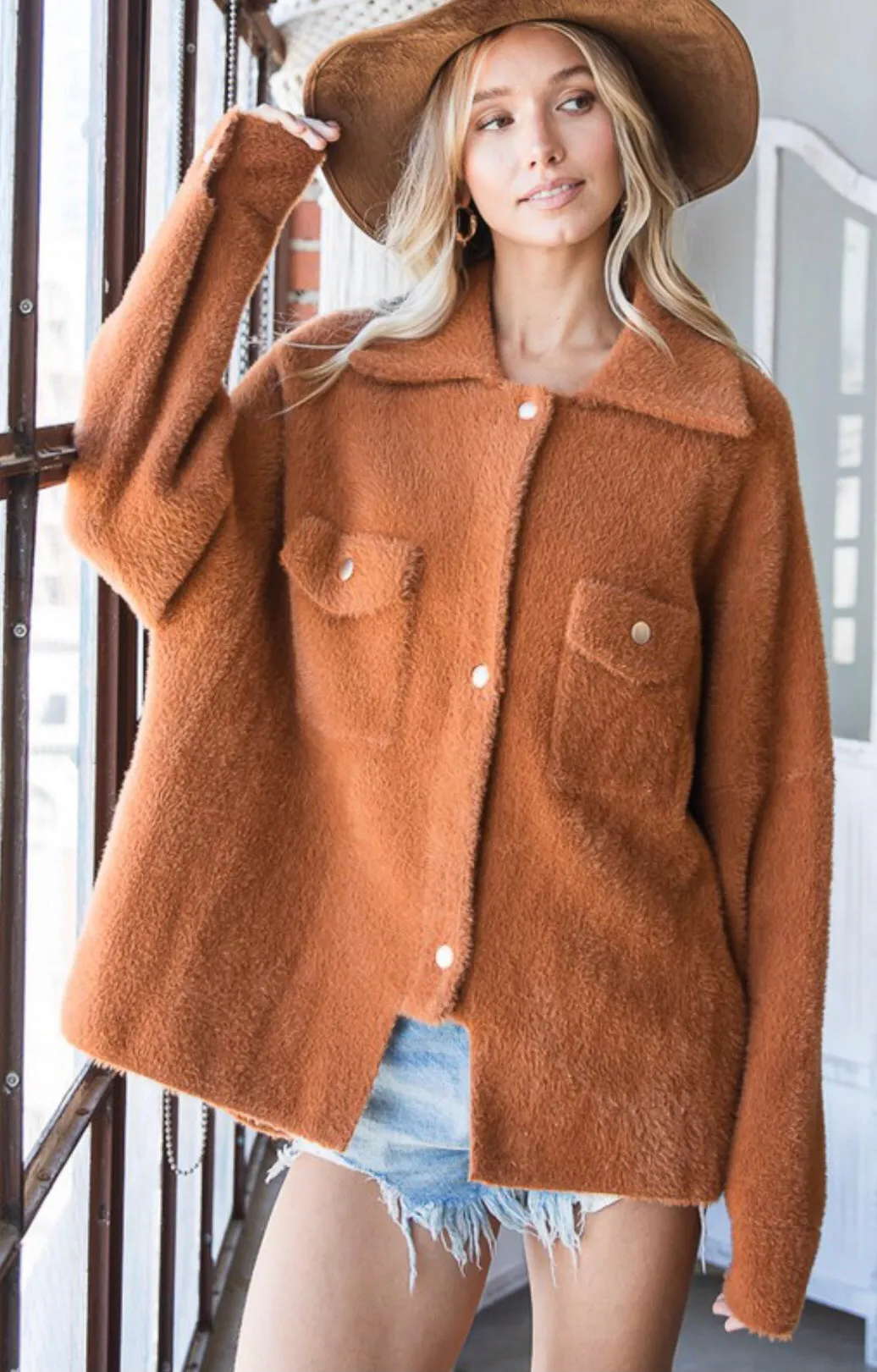 Deep Rusty Oversized Jacket