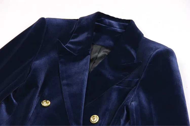 Double Breasted Long Blazer Suit