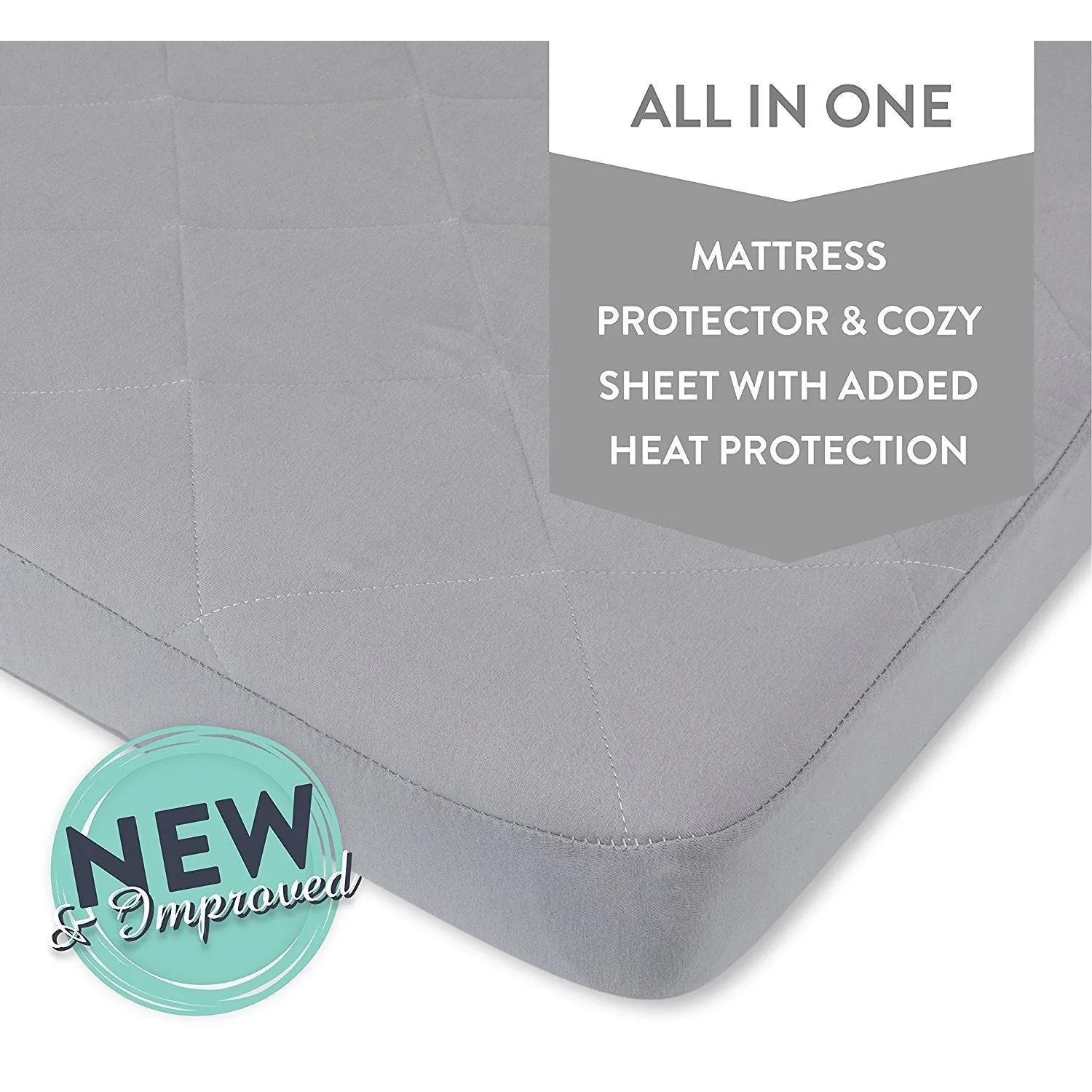 Ely's & Co Quilted Waterproof Pack n Play | Portable Crib Sheet