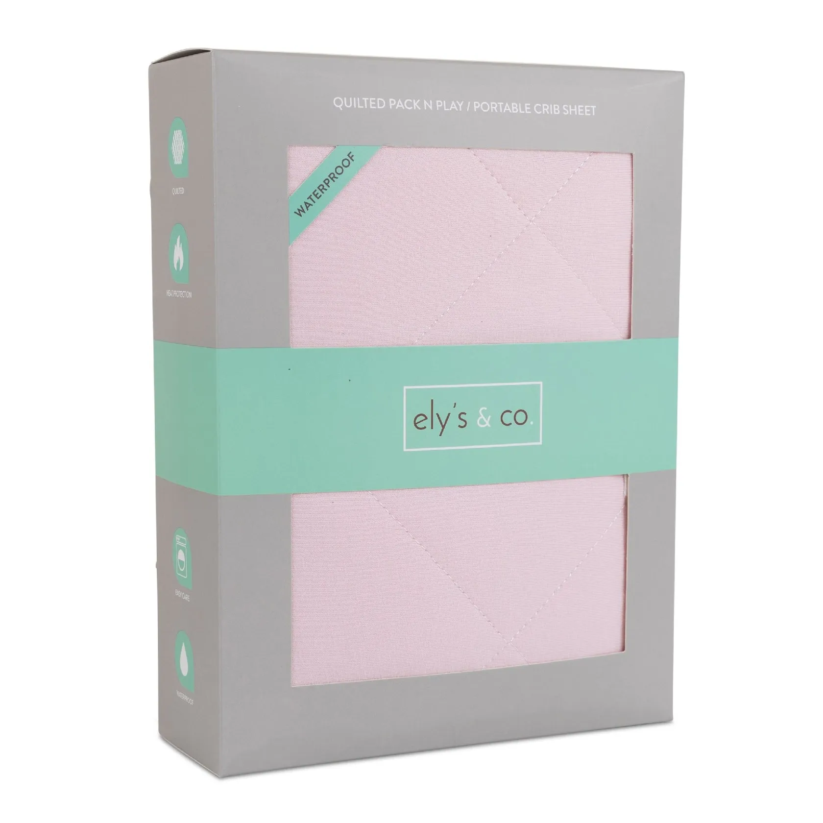 Ely's & Co Quilted Waterproof Pack n Play | Portable Crib Sheet