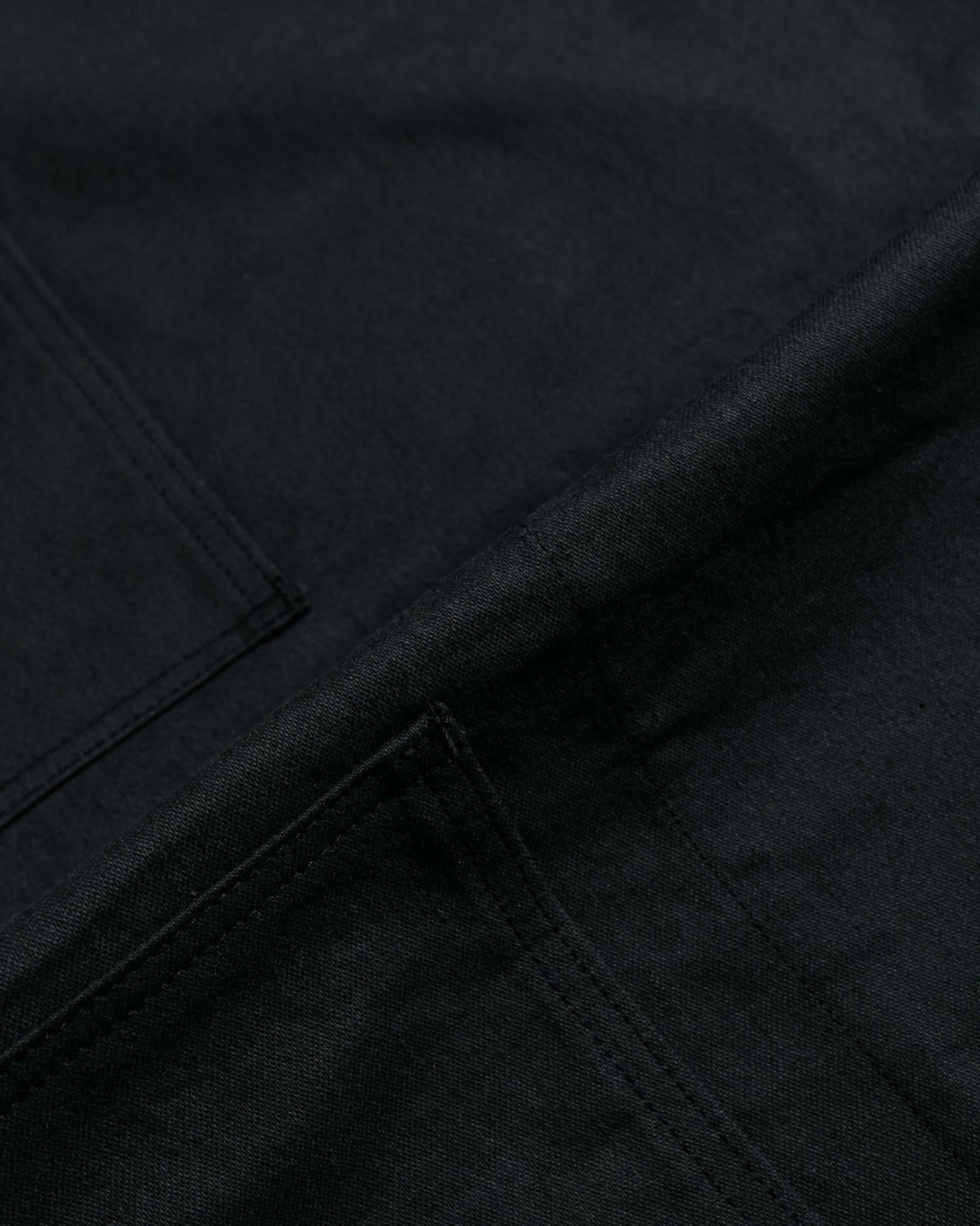 Engineered Garments Workaday Shawl Collar Jacket Black Cotton Reverse Sateen