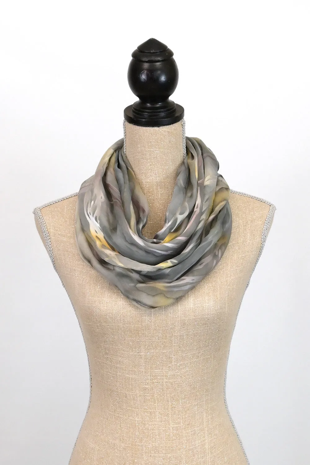 Etched Silk/Satin Infinity Scarf | 13"x30" Loop