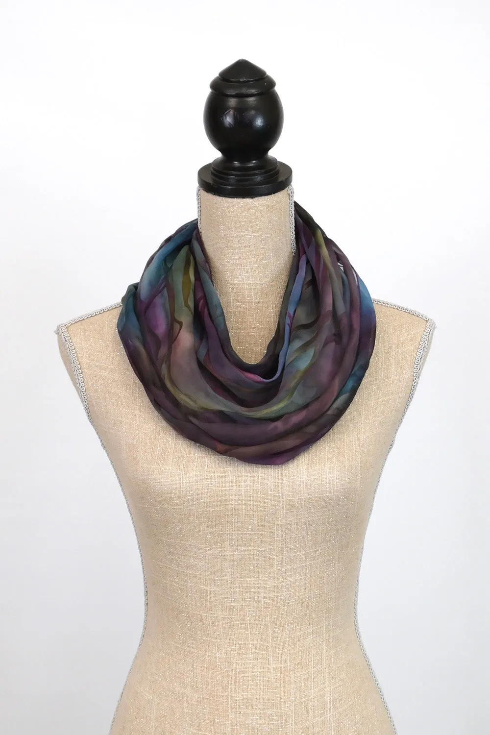 Etched Silk/Satin Infinity Scarf | 13"x30" Loop