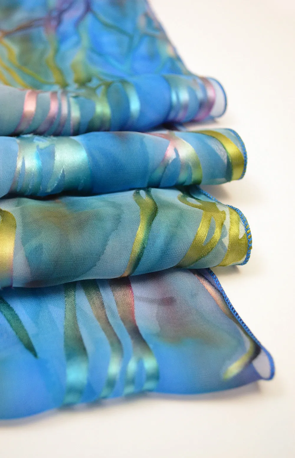 Etched Silk/Satin Infinity Scarf | 13"x30" Loop