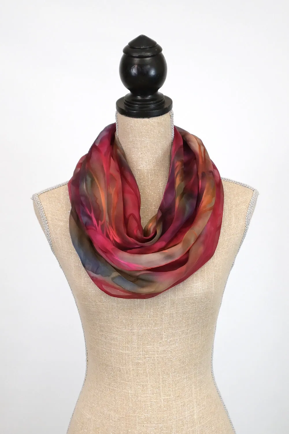 Etched Silk/Satin Infinity Scarf | 13"x30" Loop