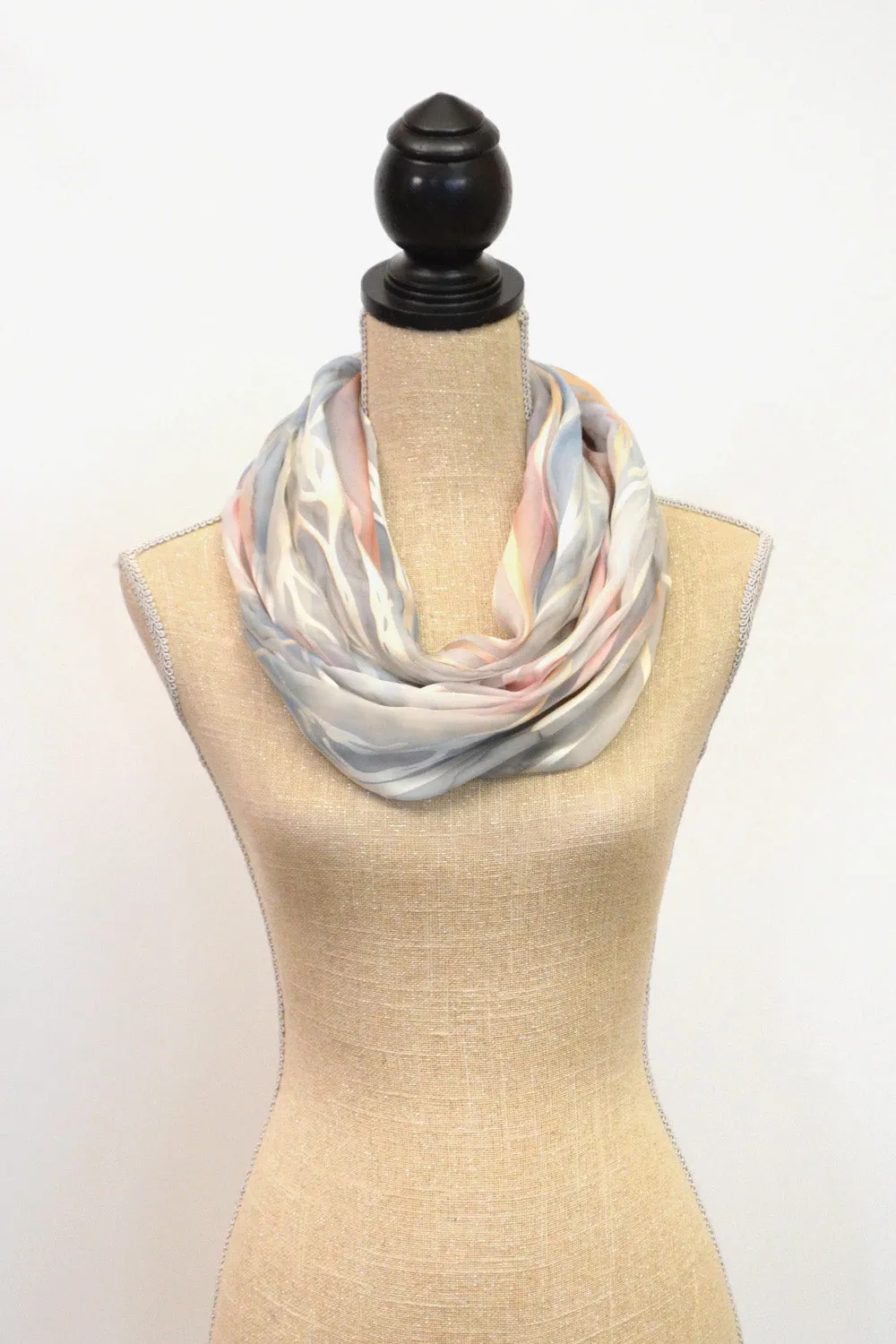 Etched Silk/Satin Infinity Scarf | 13"x30" Loop