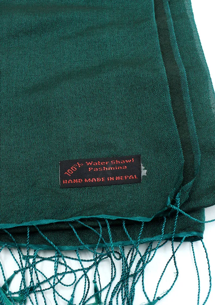 Forest Green Water Pashmina Shawl