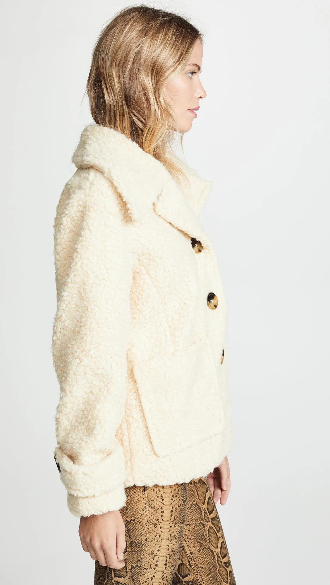 Free People So Soft Cozy Peacoat Ivory