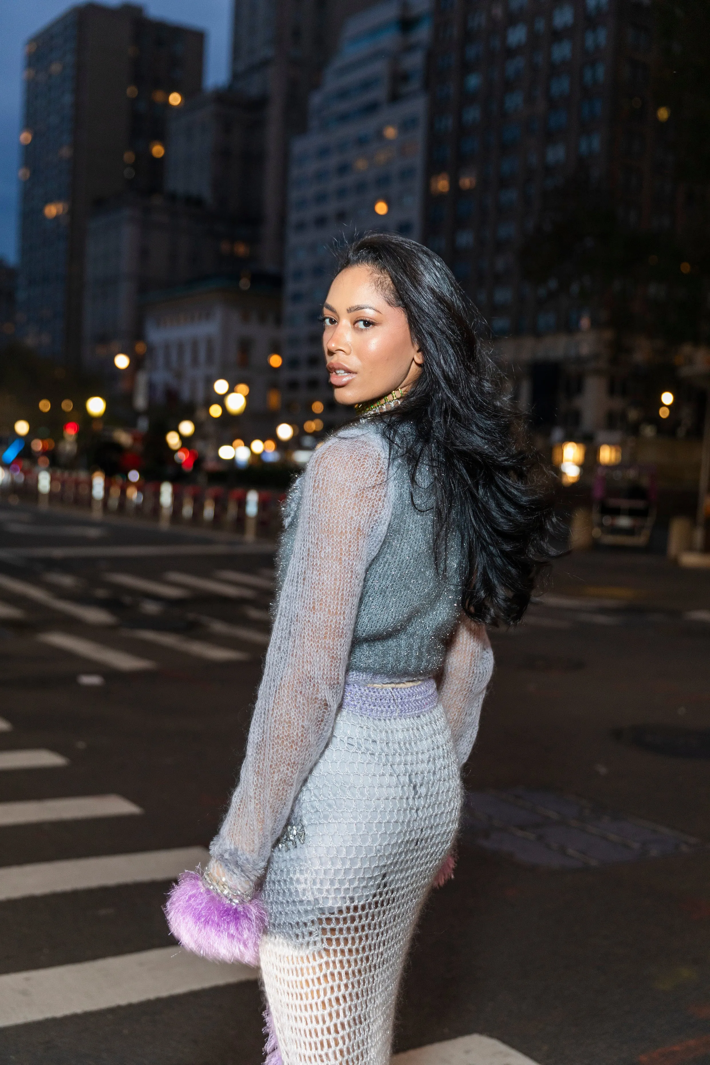 Grey Handmade Cashmere Knit Cardigan