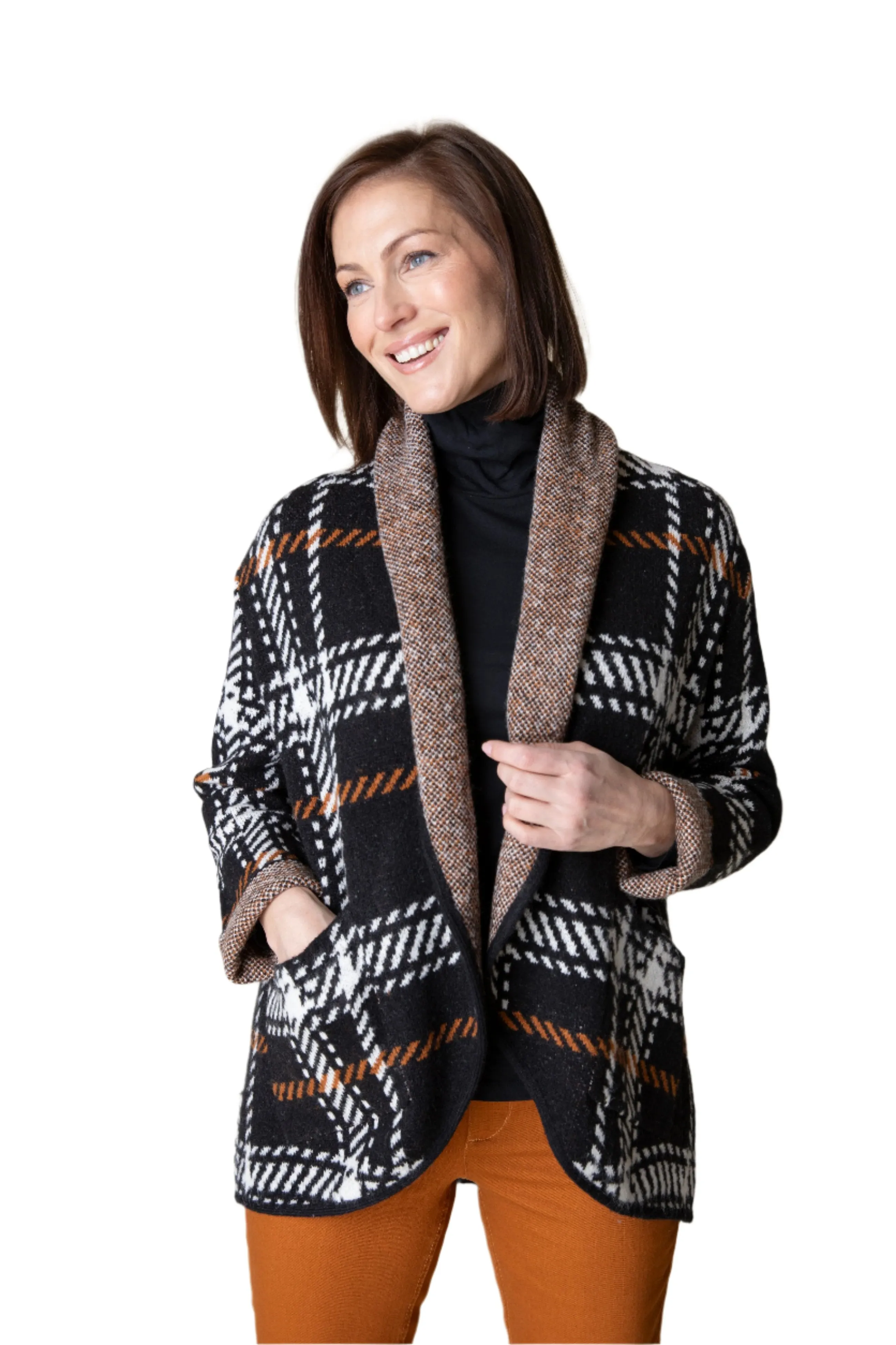 Habitat Cozy Cabin Cardigan in Black - 87227