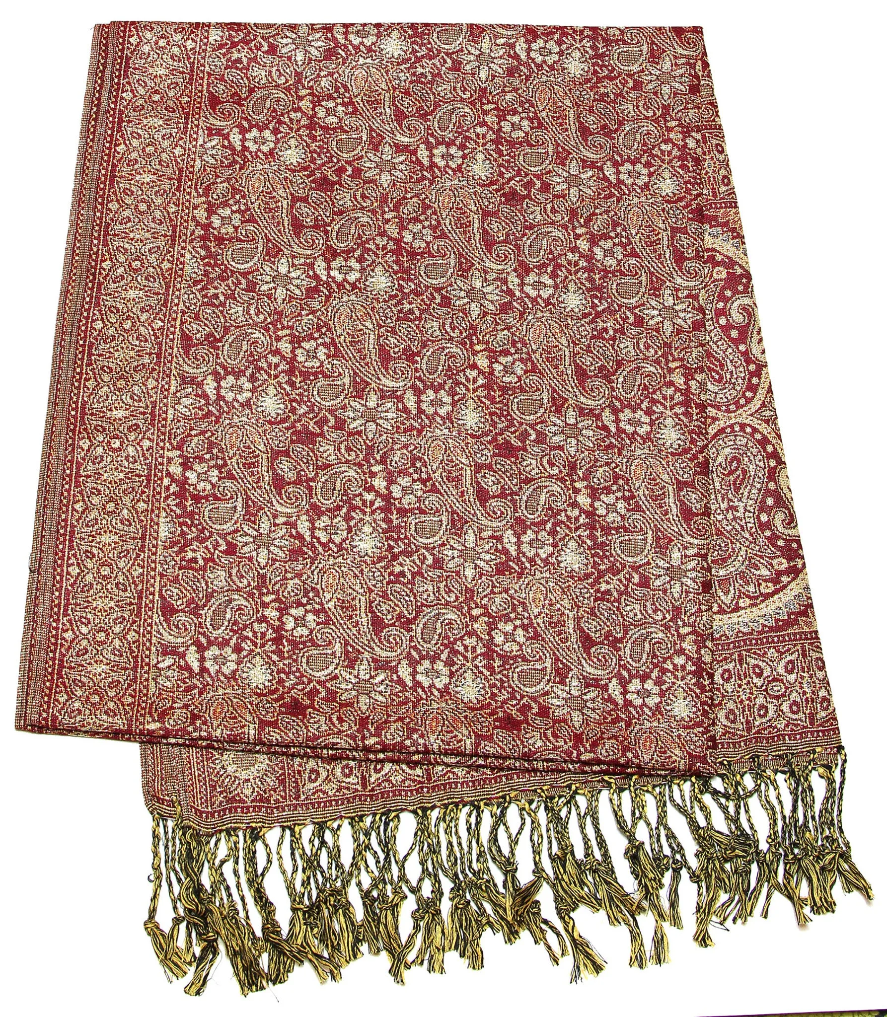 Hand Made Pashmina Shawl Scarf in Red