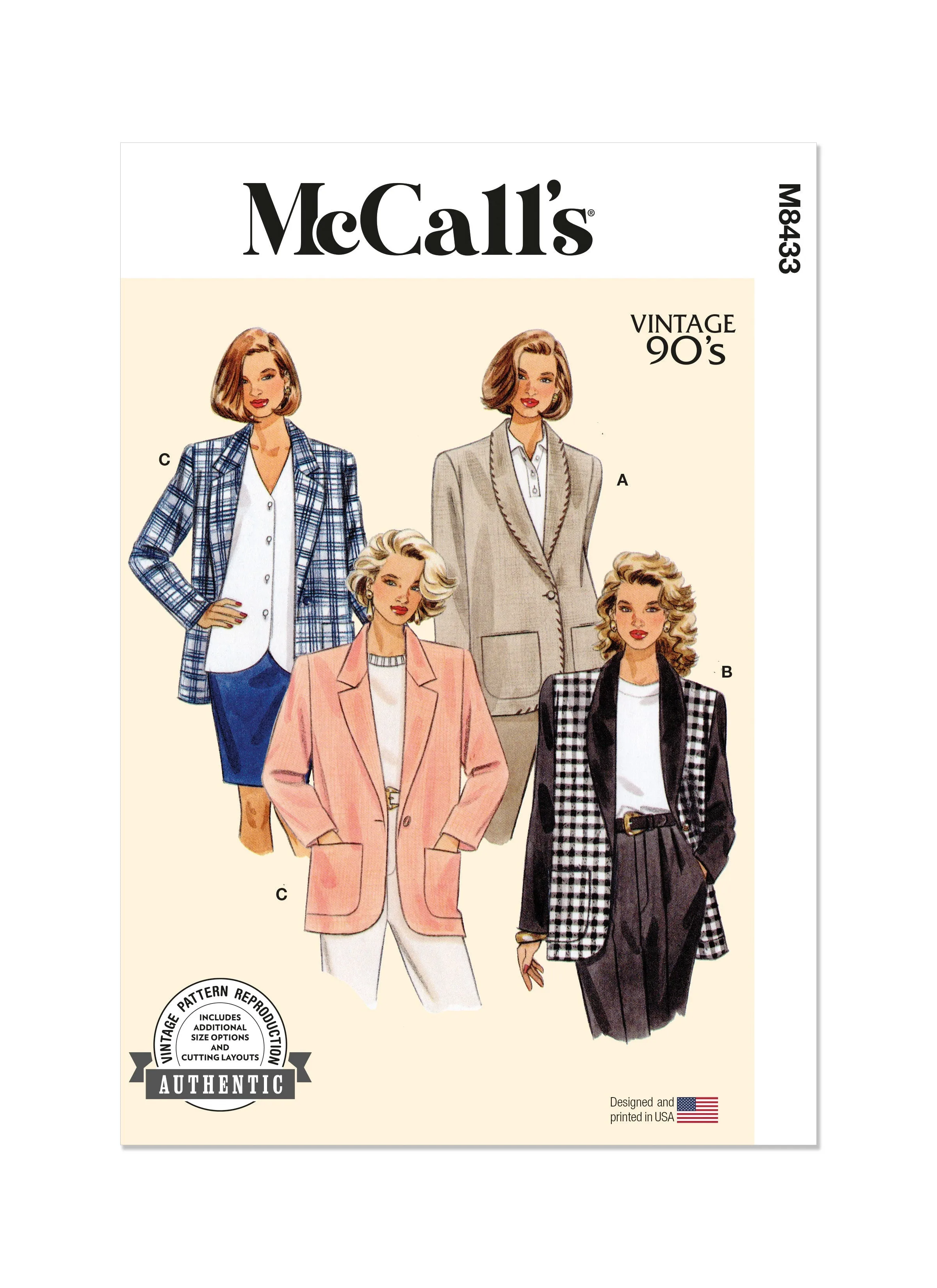 McCall's sewing pattern M8433 Misses' Jacket