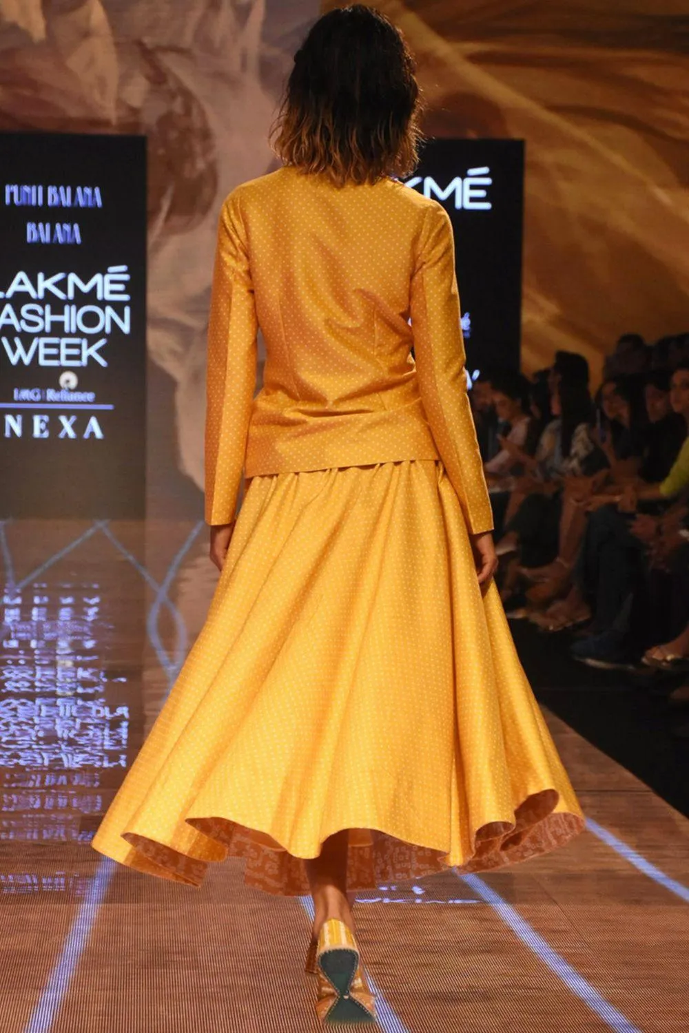 Mustard Bandhani Skirt With Shirt & Blazer