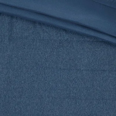 New - Toddler Channel Jersey Kids' Comforter Navy - Pillowfort