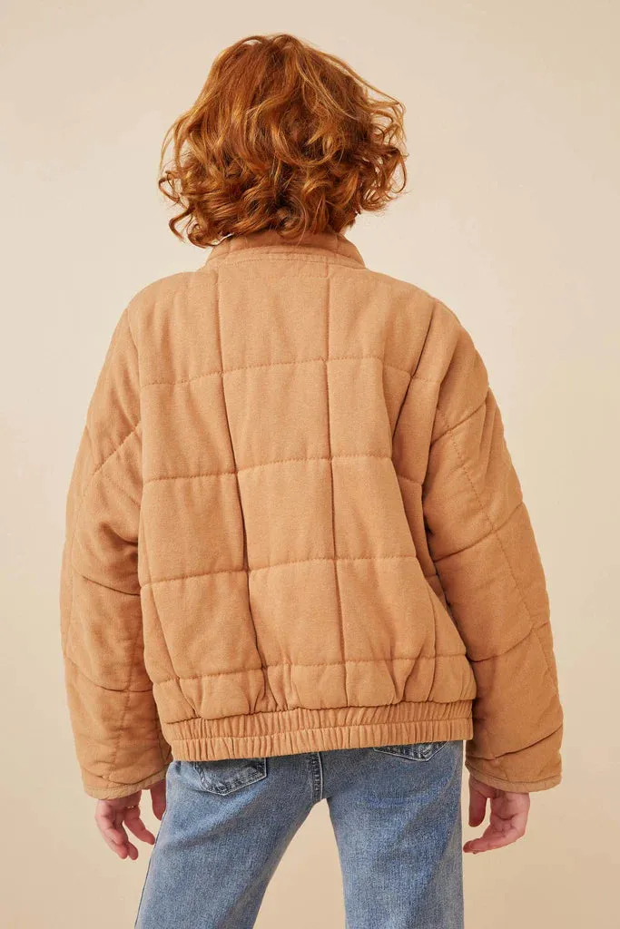 Quilted Zip Up Padded Jacket