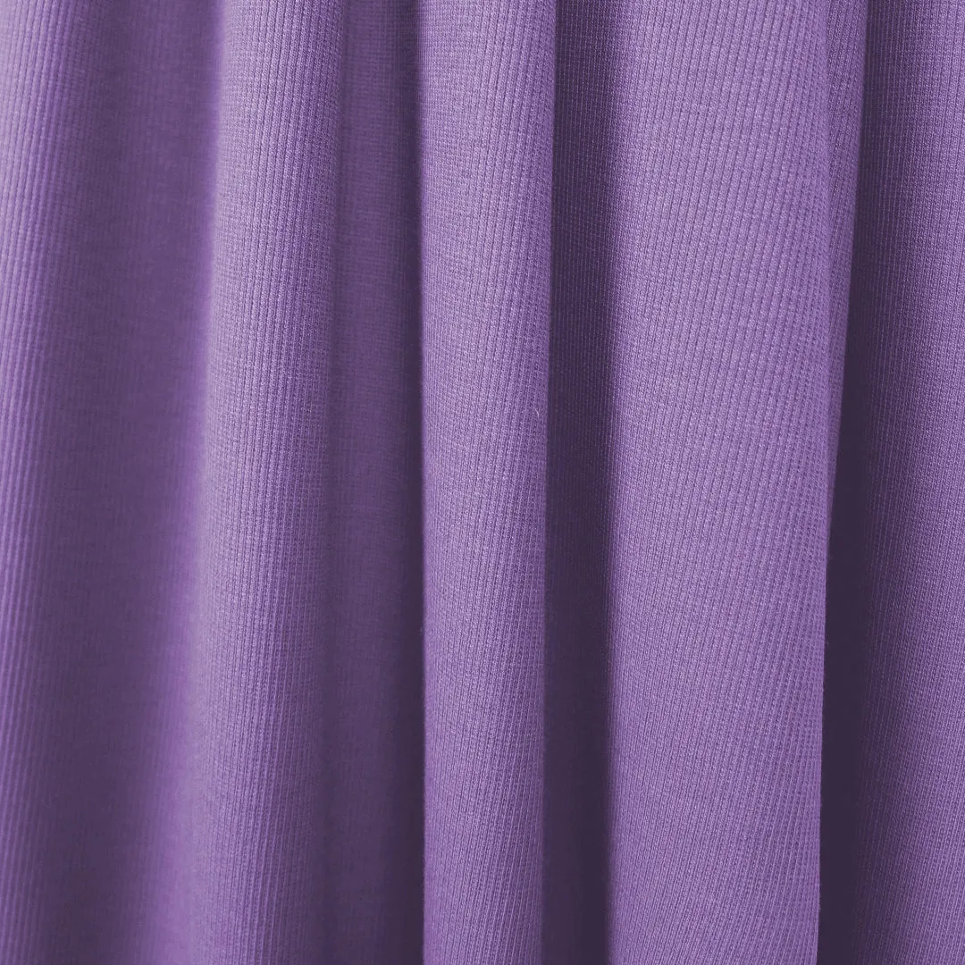 recycled cotton rib knit - lavender
