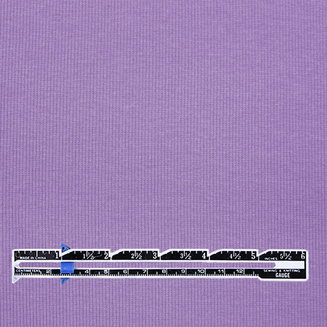 recycled cotton rib knit - lavender