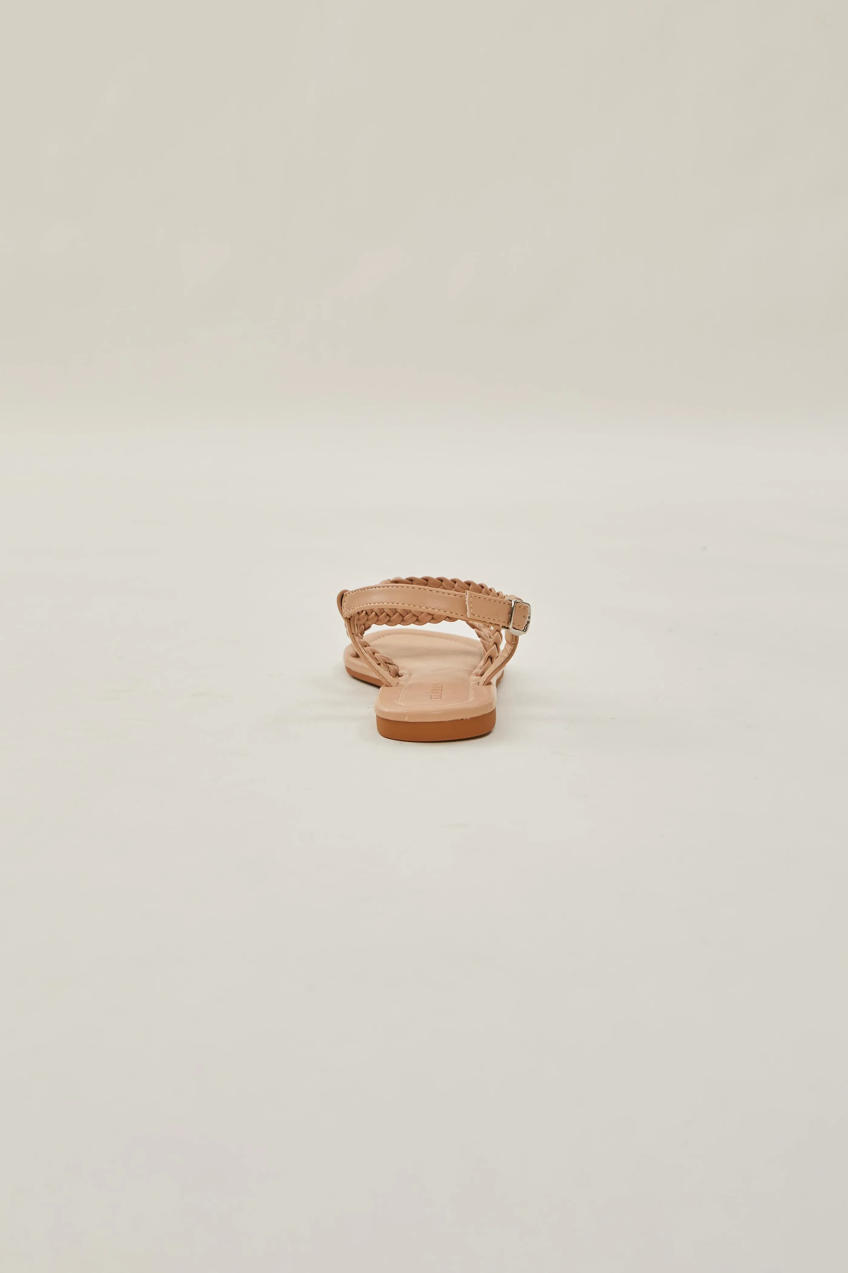 Roma Pleated Sandals in Beige