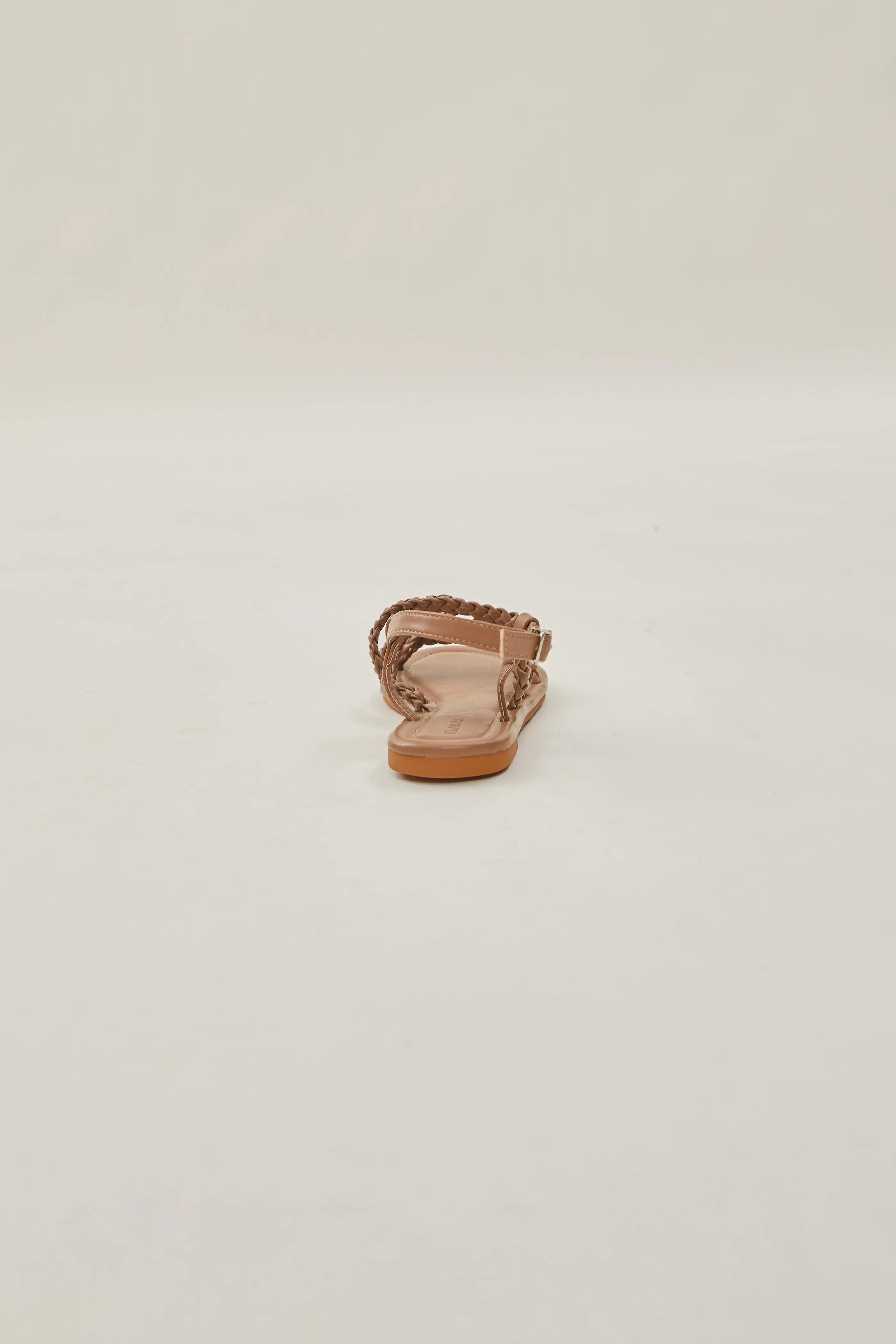 Roma Pleated Sandals in Khaki