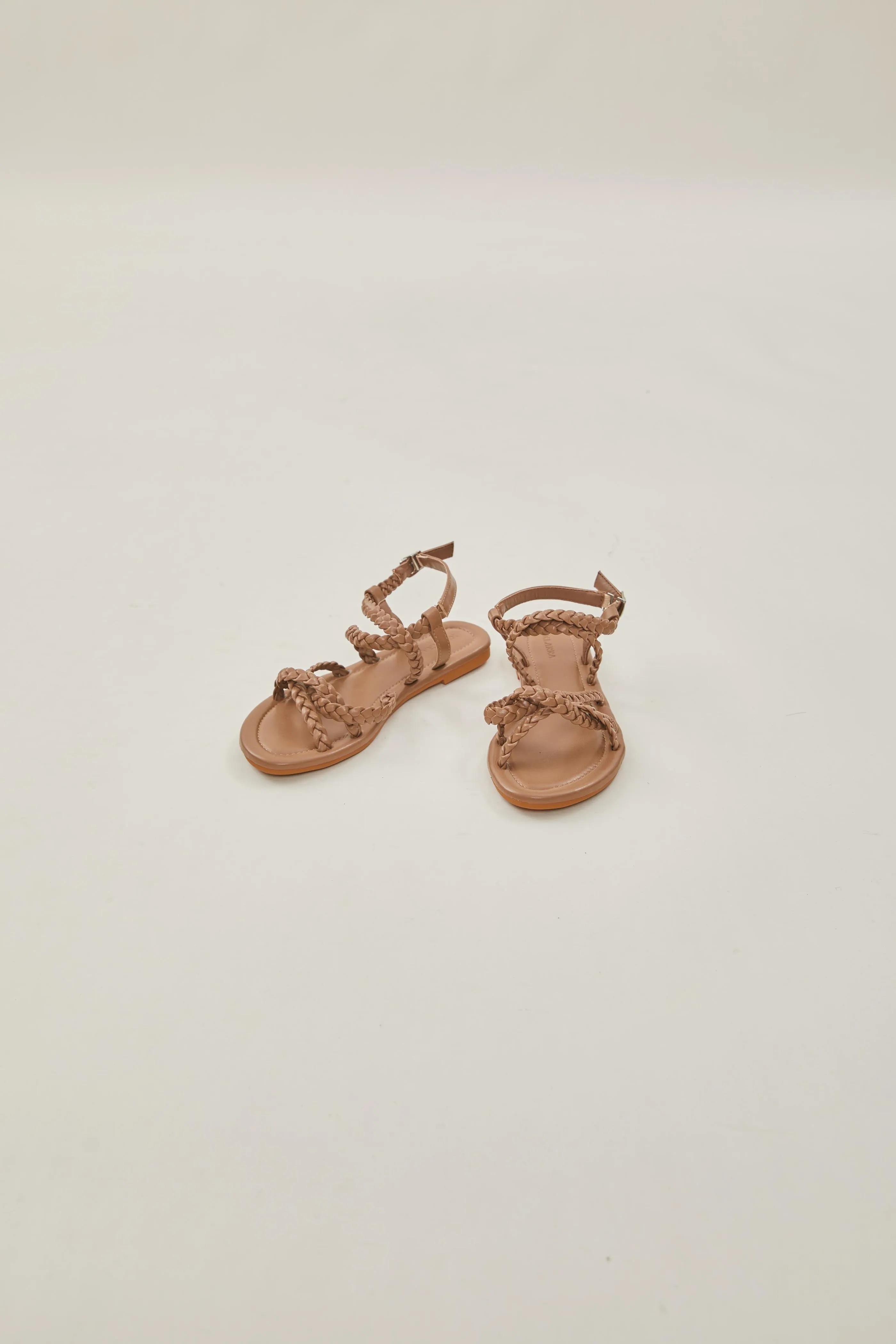 Roma Pleated Sandals in Khaki
