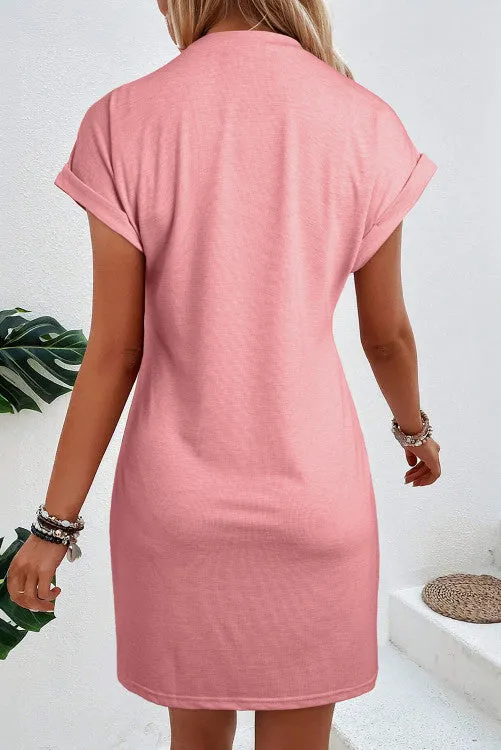 Rose Pink T-shirt Dress (40off)