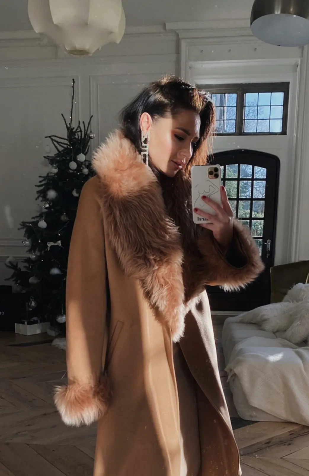 SHOP THE CURATED camel coat with detachable faux fur