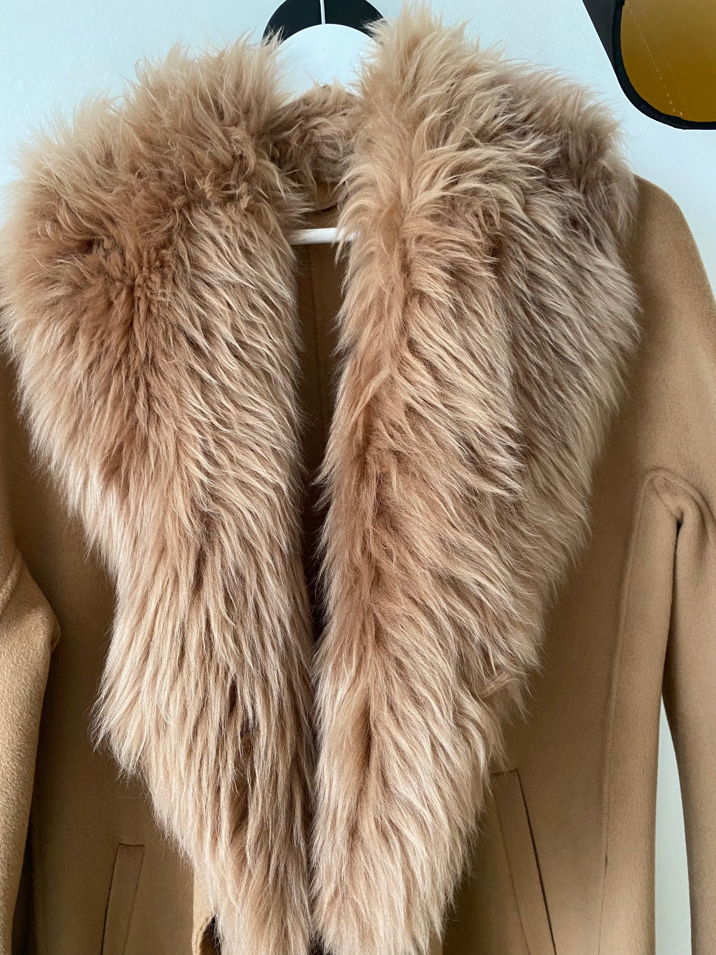 SHOP THE CURATED camel coat with detachable faux fur