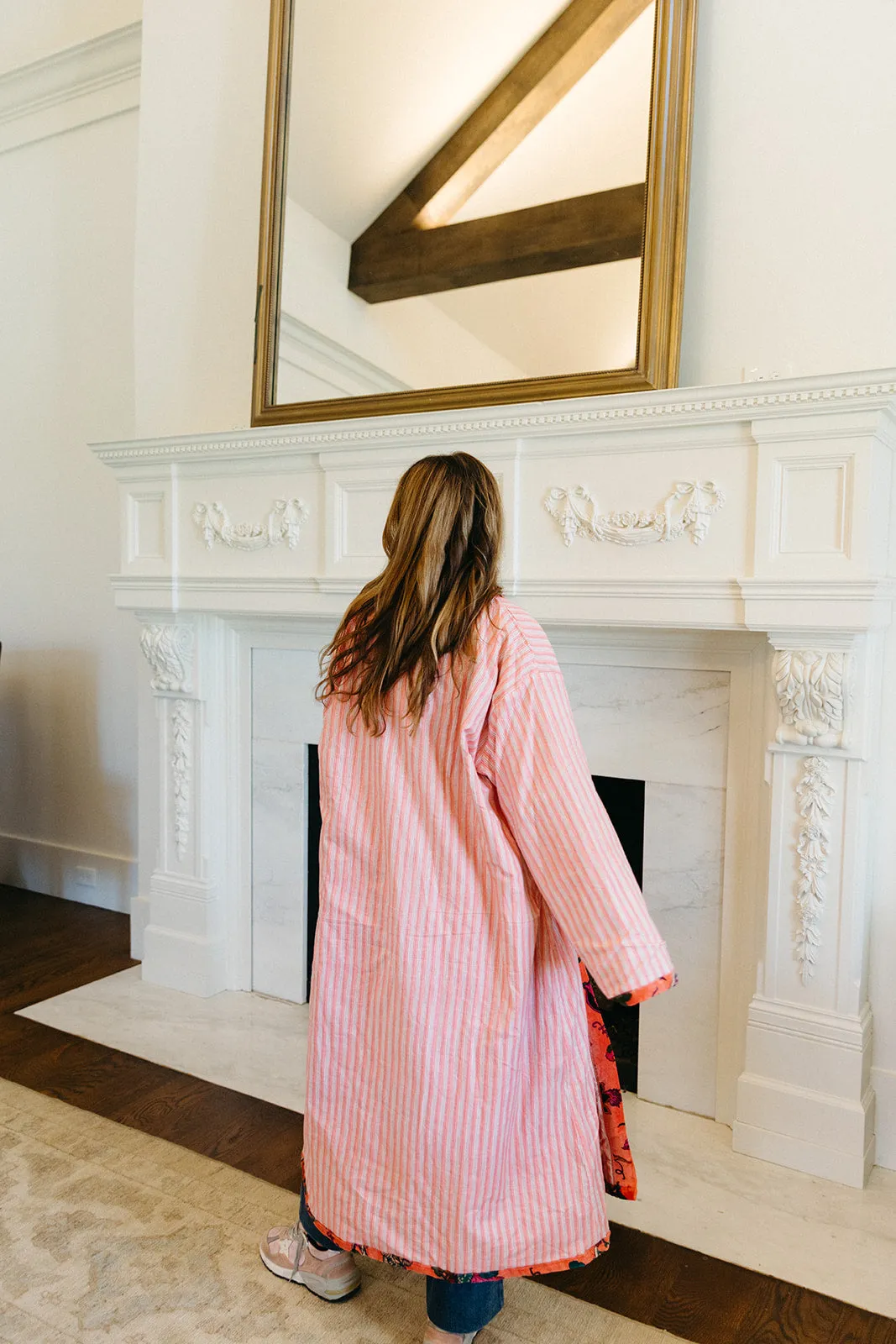 Sissy Collins Velvet Duster - Pink Lady
