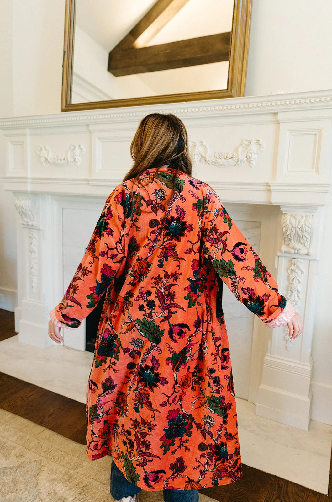 Sissy Collins Velvet Duster - Pink Lady