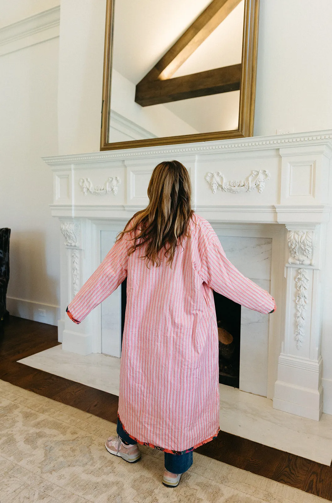 Sissy Collins Velvet Duster - Pink Lady
