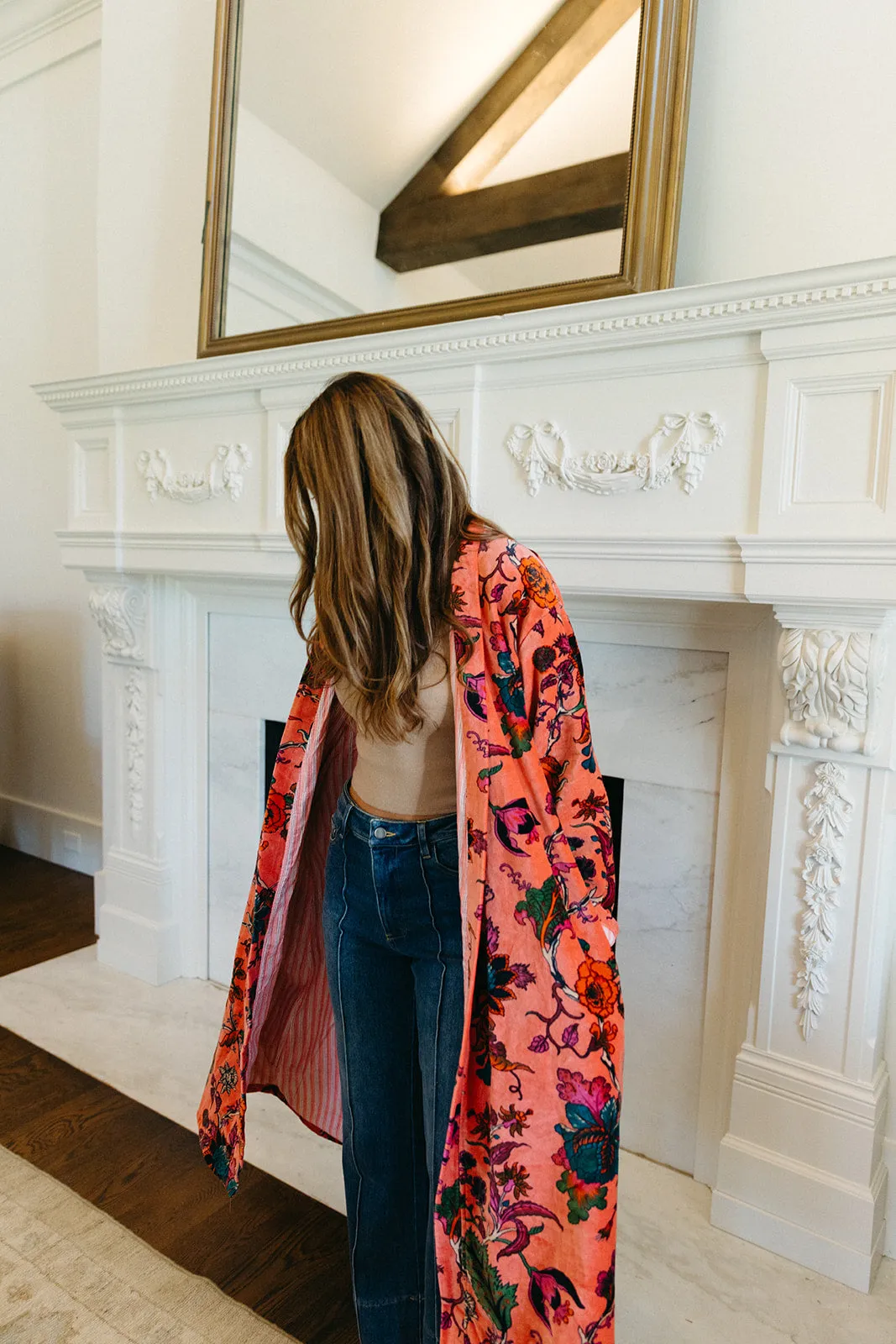 Sissy Collins Velvet Duster - Pink Lady